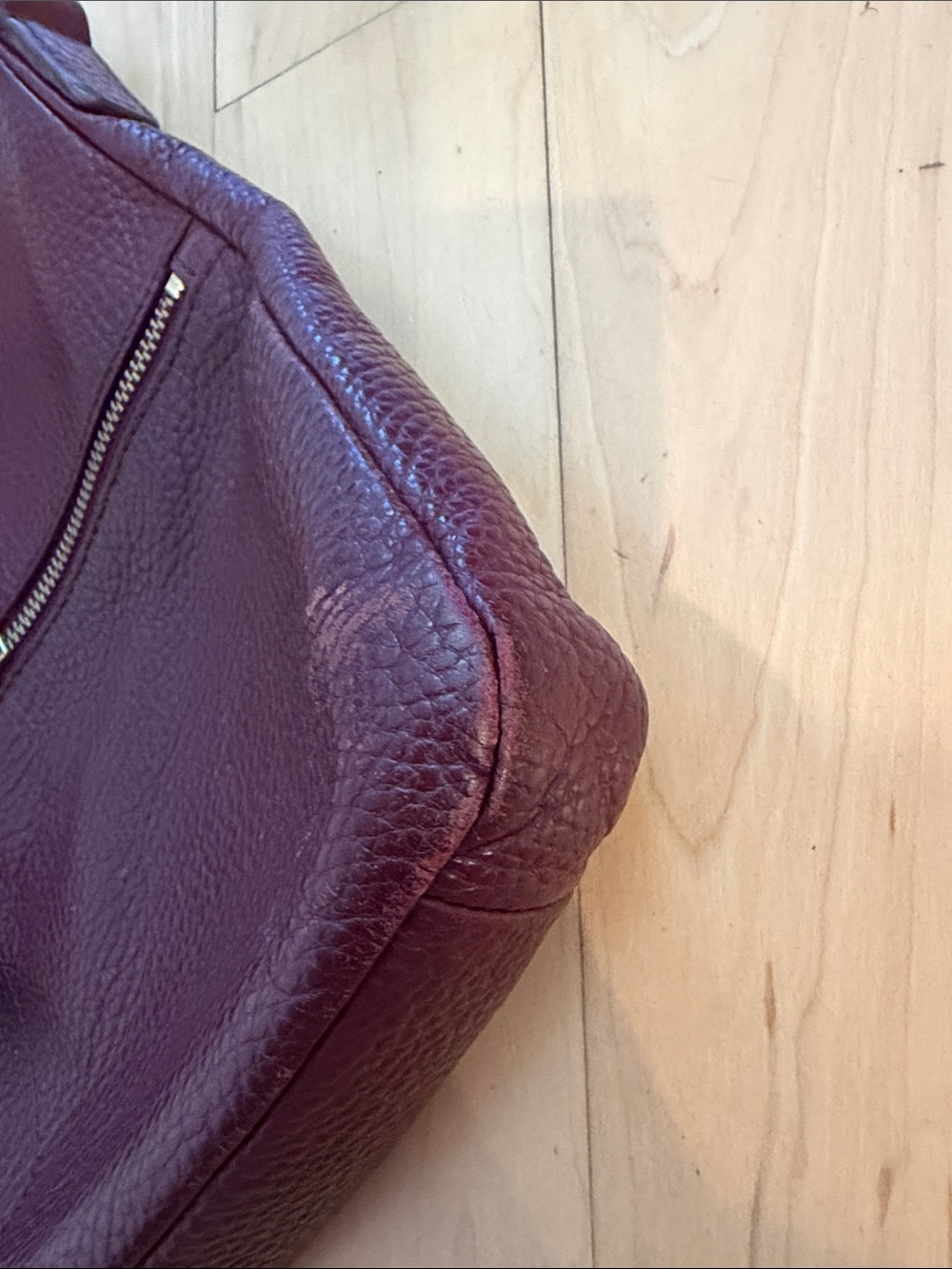 Fossil Women's Pebbled Leather Crossbody Bag in Deep Burgundy - Picture 5 of 8